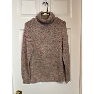 Alpenblick Womens Sweater Size 40 Multi Color Knit Wool Blend Turtleneck